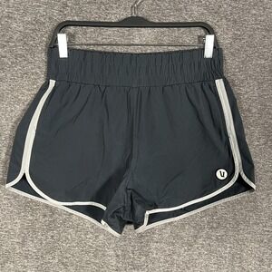 Vuori Women's Athletic Shorts - Black with Gray Trim